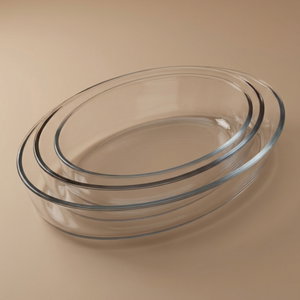 Max Glass Oven Trays Set, 3 Pieces - Clear product image