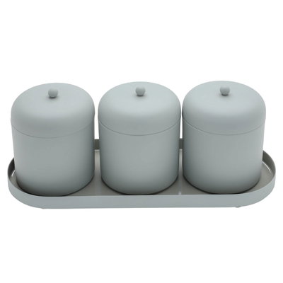 طقم علب مع طوفرية استيل السيف غاليري، 4 قطع - رمادي product image 3