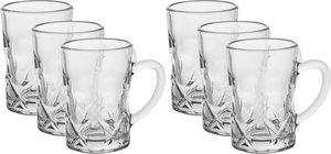 بيالات شاي زجاج ماكس السيف غاليري، 6 قطع، بيد - شفاف product image