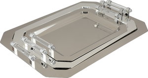 طقم طوفريات ستانلس استيل السيف غاليري، 3 قطع، مستطيل، يد شفاف - فضي product image