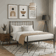 سرير حديد مفرد، 100×90×190 سم - اسود product image 1