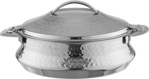 حافظة طعام استيل ماكسيما، 1 لتر، منقوشة - فضي product image