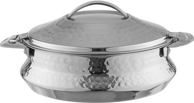 حافظة طعام استيل ماكسيما، 1 لتر، منقوشة - فضي product image 1