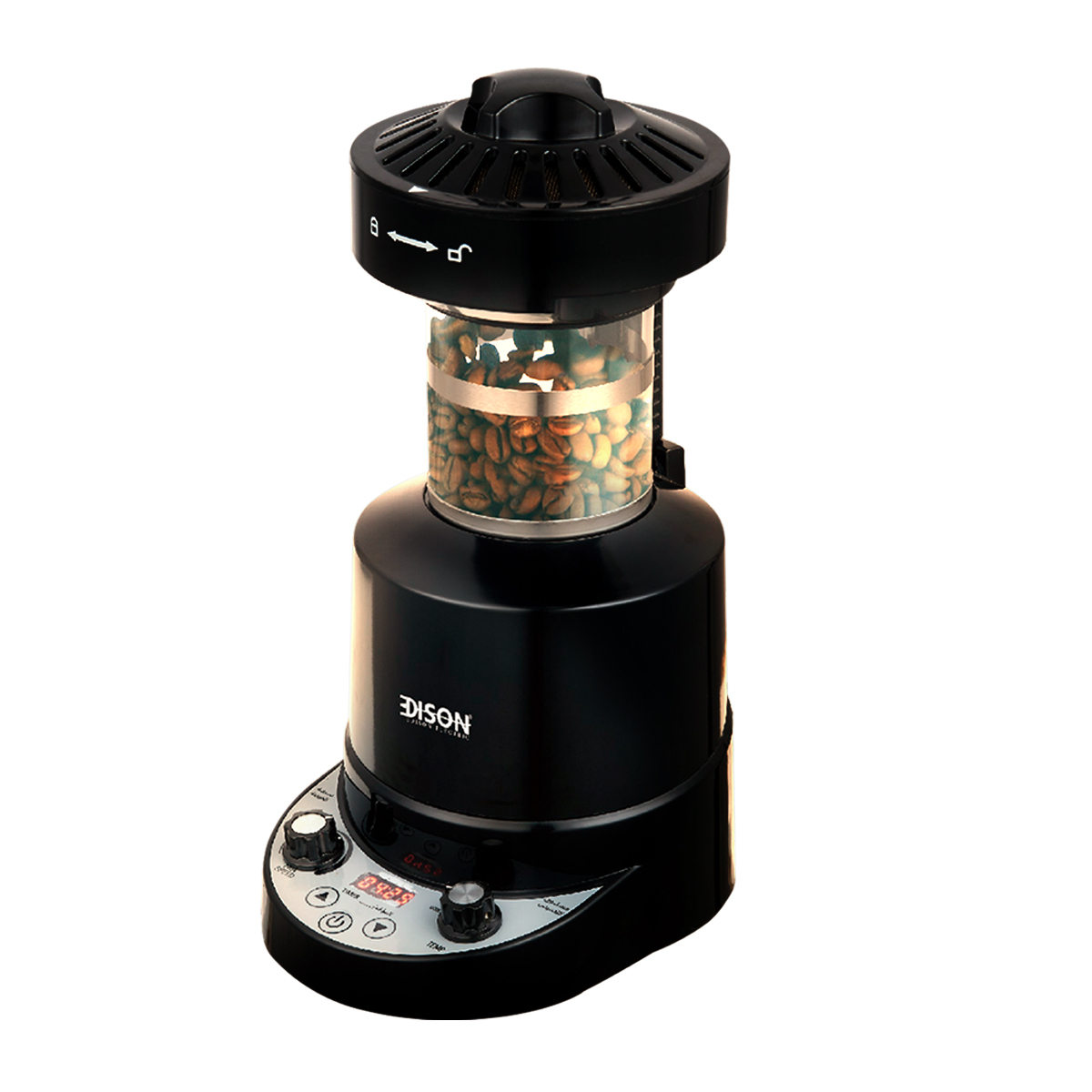 محمصة قهوة هوائية إديسون، 2100 واط، 100 جرام - اسود product image