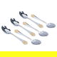 Al Saif Gallery Stainless Steel Spoon Set, 6 Pieces - Silver Gold product image 1