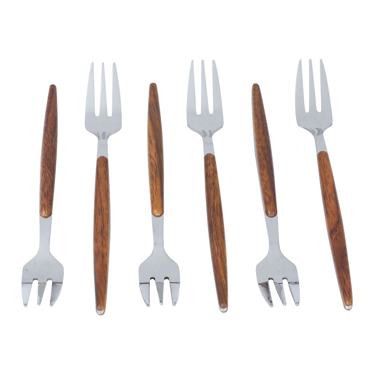طقم شوك حلا استيل السيف غاليري، 6 قطع - بني product image 1