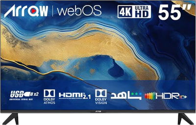 ARRQW RO-55LPW 55-inch Frameless Smart TV, 4K UHD, LED, webOS - Black product image 1