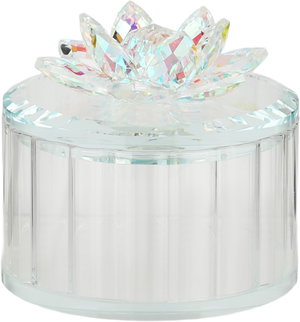 علبة تخزين زجاج السيف غاليري، 10x10x9.5 سم، دائري، غطاء - شفاف ملون product image