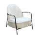 Modern Metal Chair, 85×60×60 Cm, Bouclé Fabric And Foam - Beige product image 3