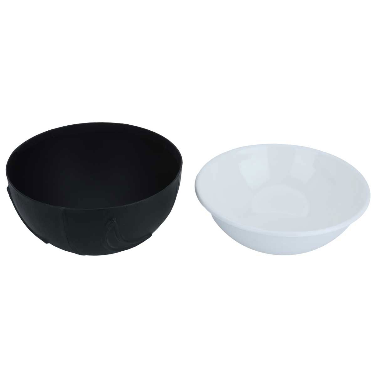 Al Saif Gallery Porcelain Built-In Bowl, 11 x 21 x 21 cm, Round with Base - Black product image 2