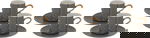 Al Saif Gallery Porcelain Coffee Cups Saucer Set, 12 Pieces, 100 Ml - Gray product image 1