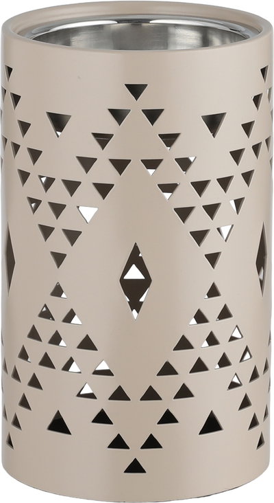 مبخرة ستانلس ستيل السيف غاليري، منقوش، 9x9x15 سم - بيج product image 1