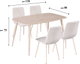 طاولة طعام خشب MDF مع 4 كراسي، 80×130×75 سم - بيج product image 4