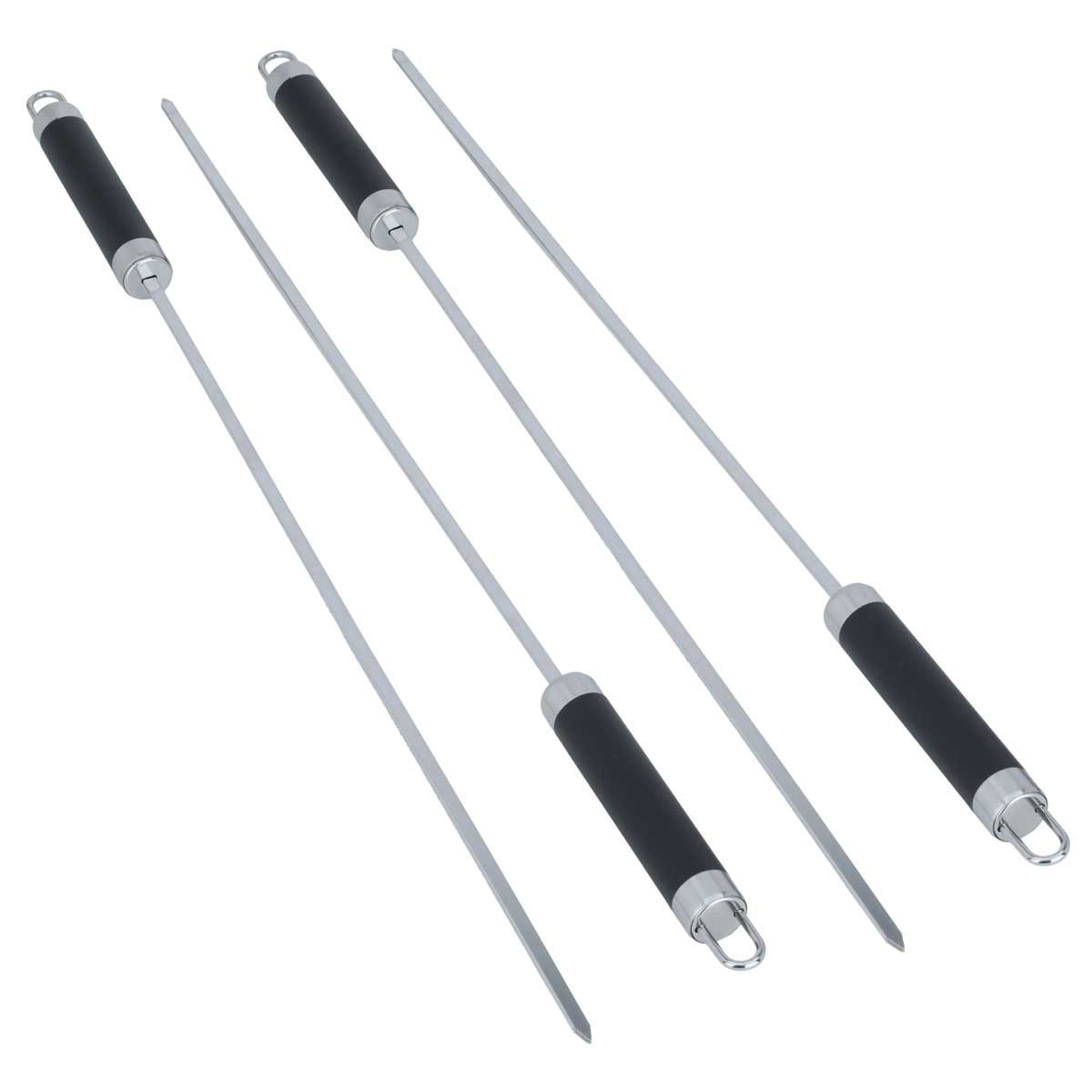 Al Saif Gallery Steel BBQ Skewers Set, 46 cm, 4 Pieces, Turkish - Black product image 2