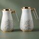 Al Saif Gallery Agadir thermos set, 1/0.75 liter, thermal glass inner container, steel outer shell - golden white product image 1