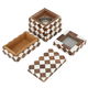 Sadaf Al Saif Gallery Incense Burner Set, Square Pattern, 3 Pieces - Brown product image 2