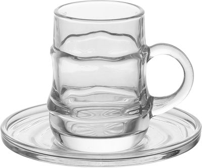 Glass Cup And Plates Set, 18 Pieces - Clear product image 3