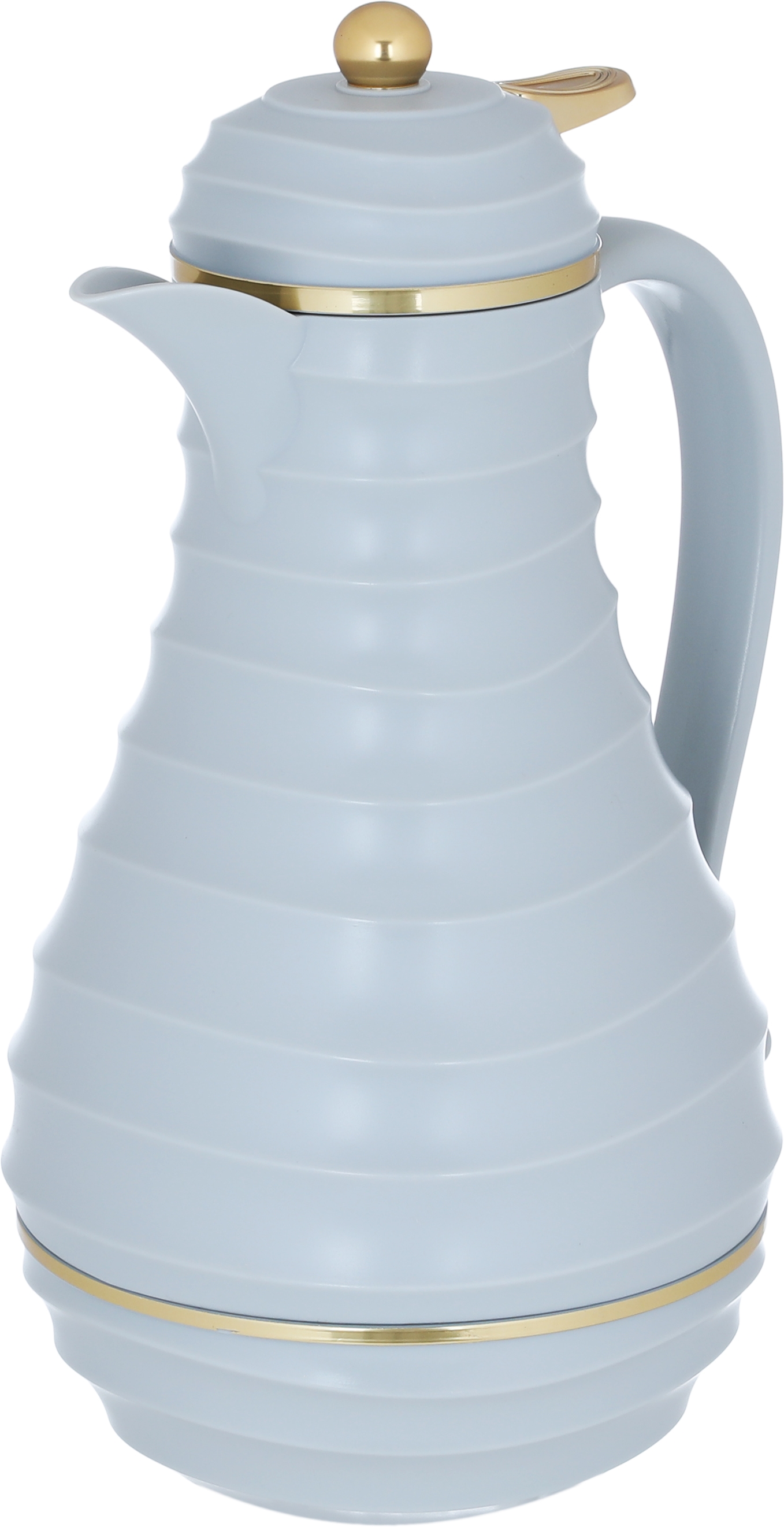 Al Saif Gallery Blanca thermos set, 1/0.75 liter, thermal glass inner container, plastic outer shell - light gray product image 4