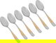 Al Saif Gallery Steel Tea Spoon Set, 6 Pieces, Pattern - Gold product image 1