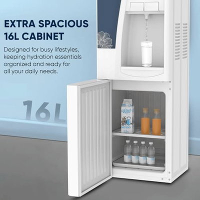 مبرد مياة نيكاي، 500 واط، 16 لترًا مع ثلاجة، بارد/حار، NWD1206NK - ابيض product image 6