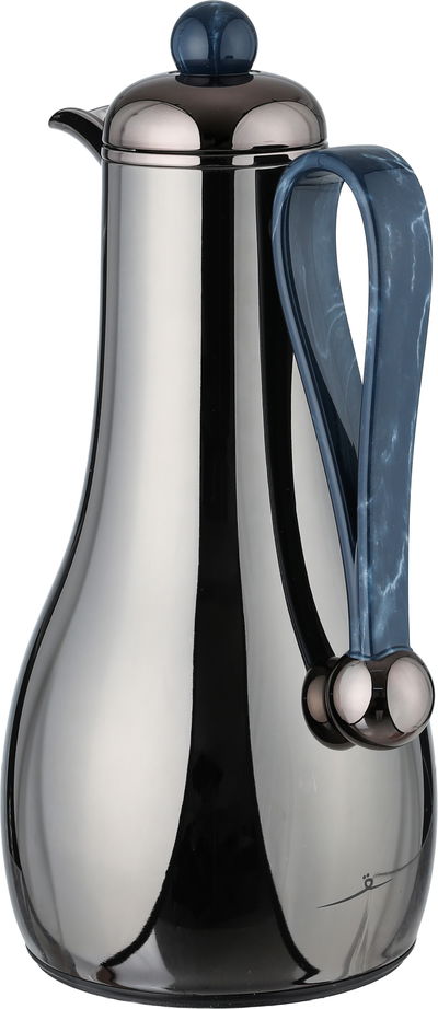 طقم ترامس غيم السيف غاليري، قطعتين، 1/1 لتر، حافظة داخلية زجاج، يد زرقاء - اسود لامع product image 3