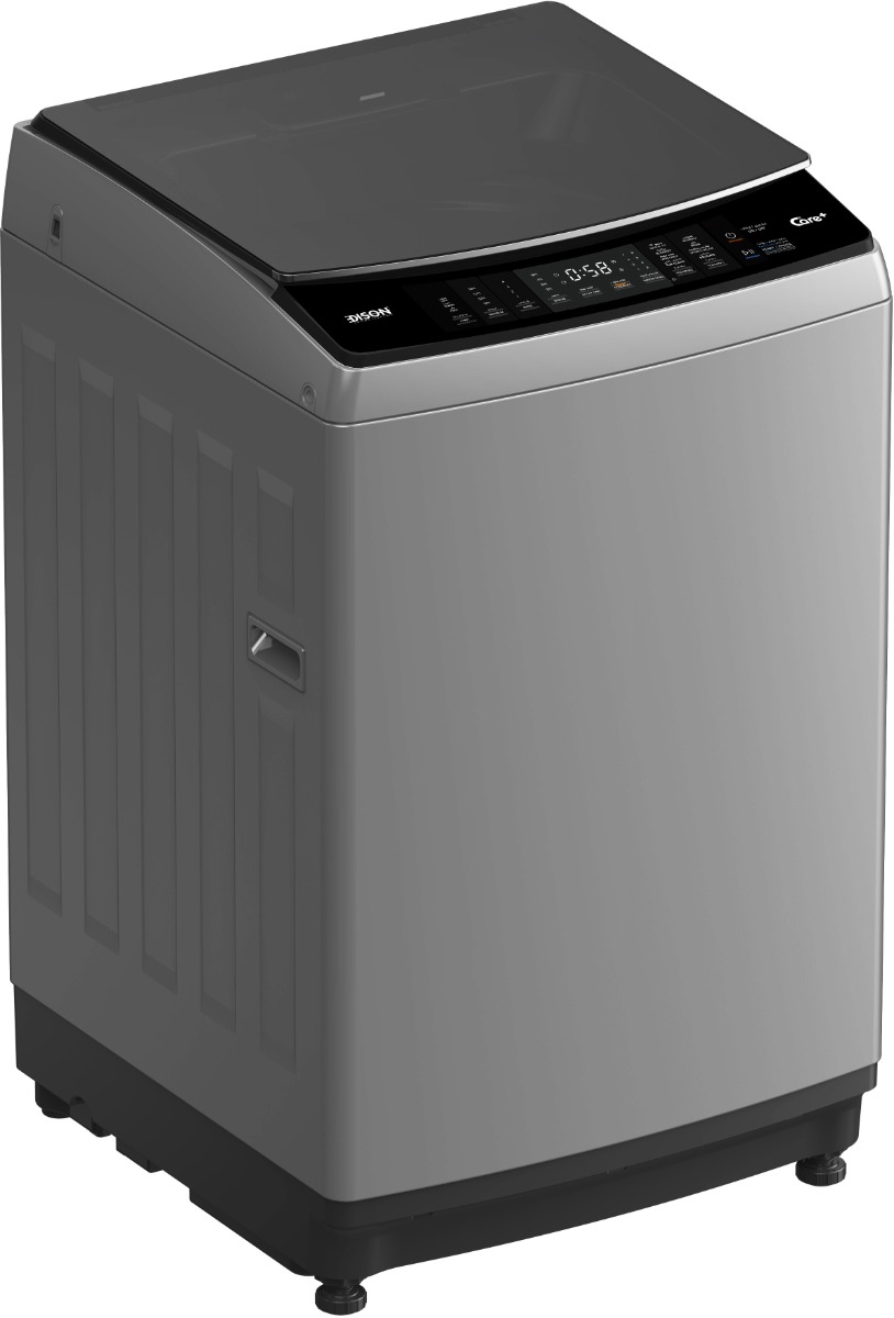 غسالة اتوماتيك إديسون، تحميل علوي، 10 كجم، 8 برامج، شاشة ليد، EDSTL10 - فضي product image