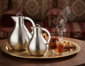 طقم ترامس ليال السيف غاليري، 0.6 / 0.9 لتر، 2 قطعة، خامة داخلية زجاج، هيكل خارجي بلاستيك، يد شفاف، ضغاط - فضي شفاف product image 2