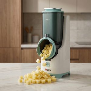 Edison MDQ3 Vegetable Chopper, 80W, 7 Cutting Blades, Special Squares Cutting Blade - White Light Green product image 2