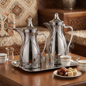 طقم ترامس طيف السيف غاليري، 0.7 / 1 لتر، 2 قطعة، خامة داخلية زجاج، يد شفاف، غطاء ضغاط - أسود مطفي product image 2