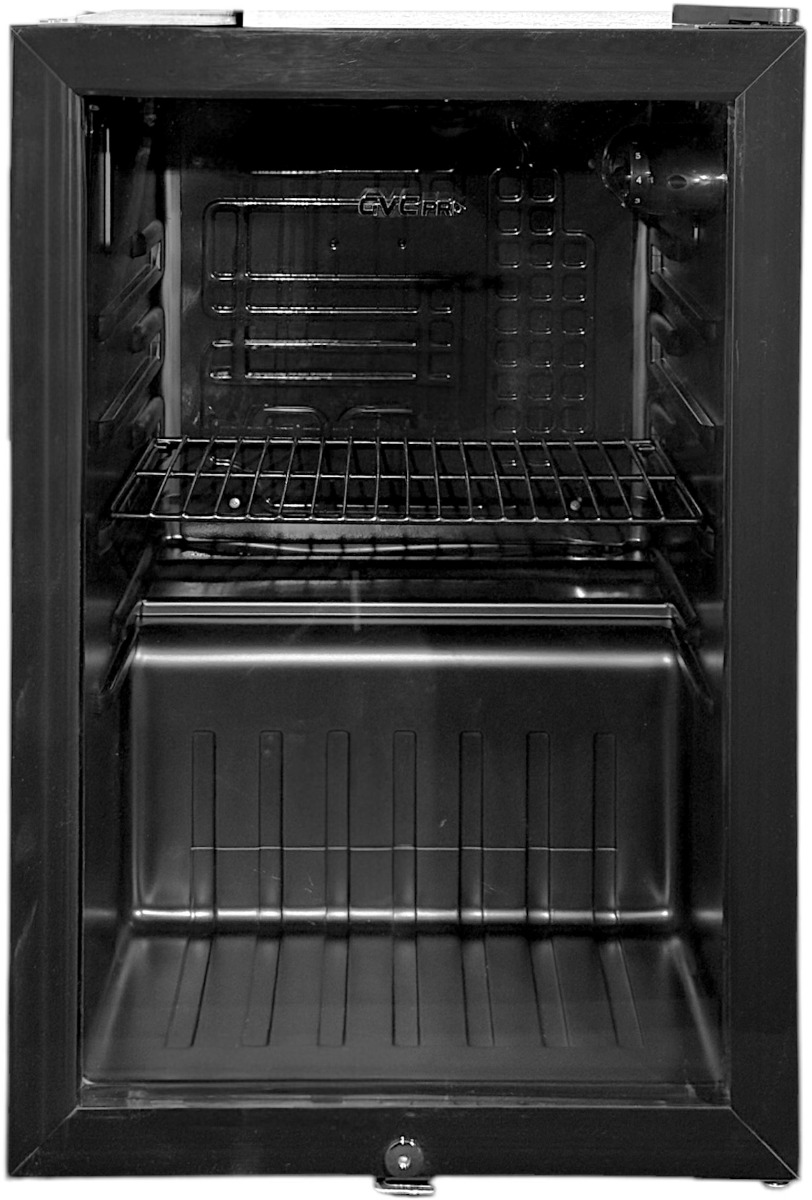 ثلاجة عرض جي في سي، 72 لتر، 1باب زجاجي، 2- GVRG-125 - أسود product image
