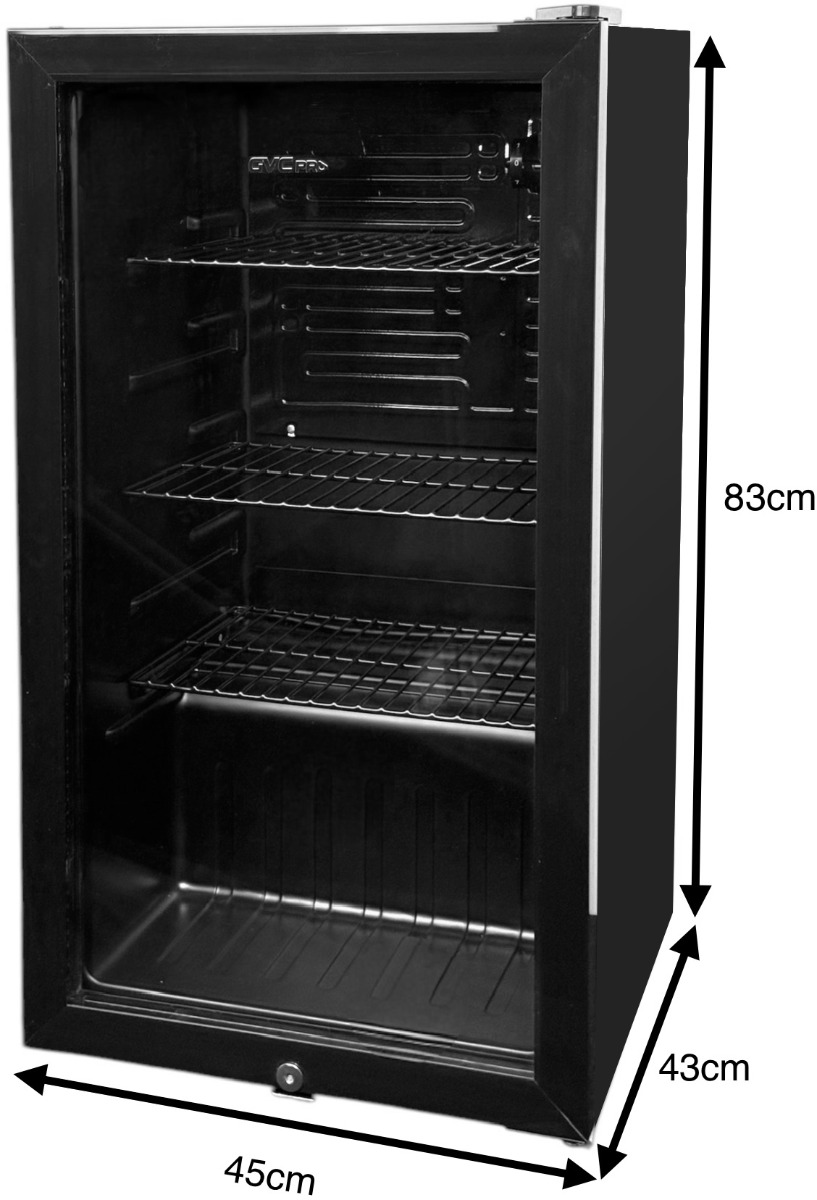 GVC Display Refrigerator, 88 Liters, 1 Glass Door, 2 Doors, GVRG-155 - Black product image 4