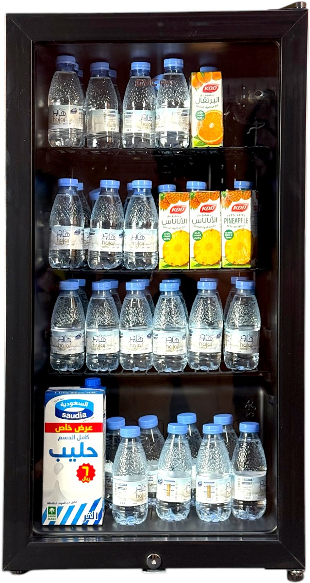 GVC Display Refrigerator, 88 Liters, 1 Glass Door, 2 Doors, GVRG-155 - Black product image 3