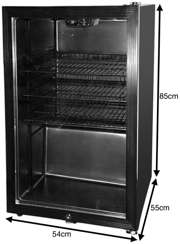 ثلاجة عرض جي في سي، 137 لتر، 1باب زجاجي، GVRG-195-2 - أسود product image 4