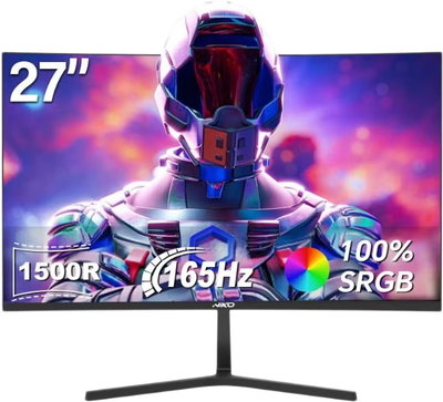 Niko 27NMSX Curved Gaming Monitor, 27-inch, 2K, QHD, 165Hz, Eye Protection Technology- Black product image 1