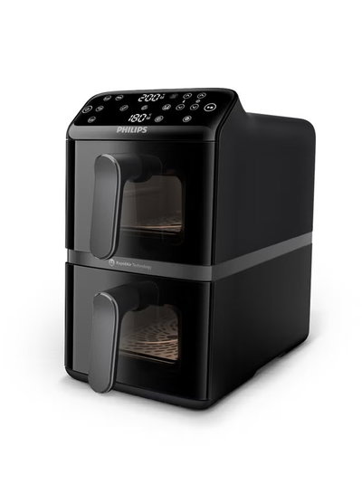 Philips Series 4000 NA460/00 Double Air Fryer, 2750W, 10L- Black product image 2