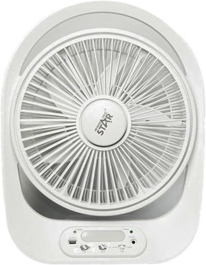 مروحة طاولة ويننج ستار، 12 بوصة، بطارية 6 فولت، سرعتان، شاشة ديجيتال، ST-4056 - ابيض product image