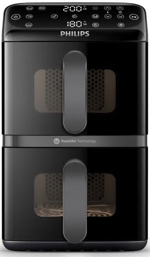 Philips Series 4000 NA460/00 Double Air Fryer, 2750W, 10L- Black product image