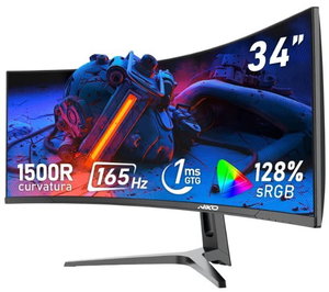 Niko 27NMSX  Curved Gaming Monitor, 34-inch, WQHD, 165Hz, USB Type-C Port- Black product image