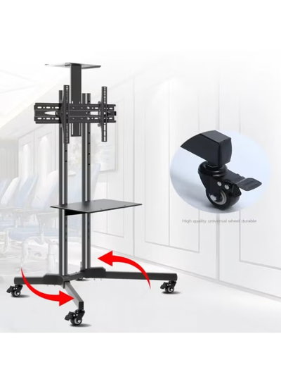 حامل تلفزيون متنقل معدن فيسيو، 32-75 بوصة،رف معدني، VBC3275 - اسود product image 4