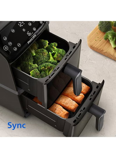 Philips Series 4000 NA460/00 Double Air Fryer, 2750W, 10L- Black product image 5