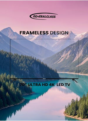 General Class GC-6524 Frameless Smart TV, 65-inch, 4K UHD, Built-in Receiver, WebOS - Black product image 2