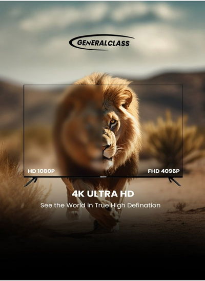 تلفزيون بدون اطار سمارت جنرال كلاس، 65 بوصة، 4K UHD، رسيفر داخلي، نظام ويب اوس، GC-6524 - اسود product image 3