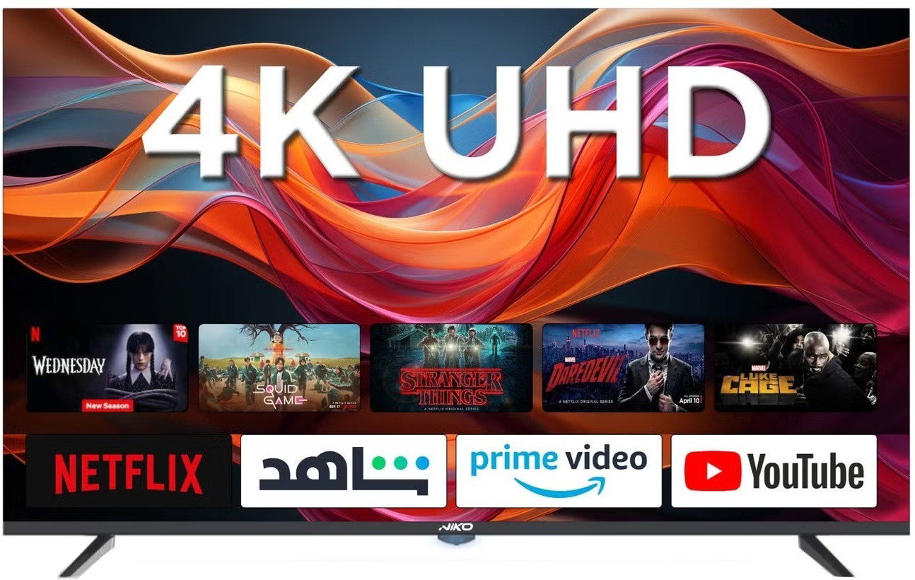 niko！ Nikko 43-inch Frameless Smart TV, 4K, Built-in Receiver, Android