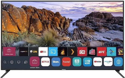 تلفزيون سمارت بدون اطار جي في سي برو، 70 بوصة، 4K UHD، نظام ويب او اس، ريموت ماجيك، GVC-70WS7200 - اسود product image 1