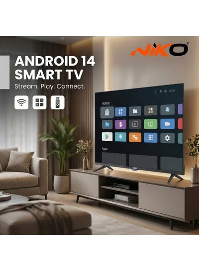 تلفزيون سمارت بدون اطار نيكو، 43 بوصة، 4K، رسيفر داخلي، نظام أندرويد 14، 43NSSX - اسود product image 5