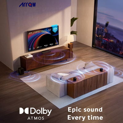 تلفزيون سمارت بدون اطار اركيو، 50 بوصة، QLED، 4K UHD، نظام جوجل، RO-50LCQ120 - اسود product image 5