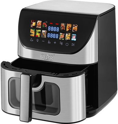 قلاية هوائية ويننج ستار، 8 لتر، 2200 واط، واي فاي، ديجتال، ST-9694 - اسود product image 2