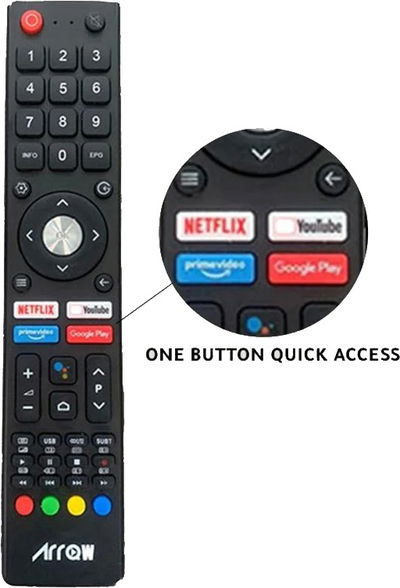 تلفزيون سمارت بدون اطار اركيو، 65 بوصة، QLED، 4K UHD، نظام جوجل، RO-65LCQ120 - اسود product image 2