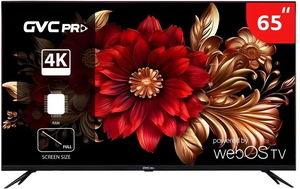 تلفزيون سمارت بدون اطار جي في سي برو، 65 بوصة، 4K UHD، نظام ويب او اس، GVC-65WS7100 - اسود product image
