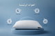 طقم وسائد فوم رهيف، 3 قطع، 60×43 سم، خاصية التبريد - ابيض product image 4